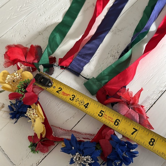 Vintage original Traditional Flower Ukrainian Headband, Folk Head Attire, Vinok - Picture 10 of 10